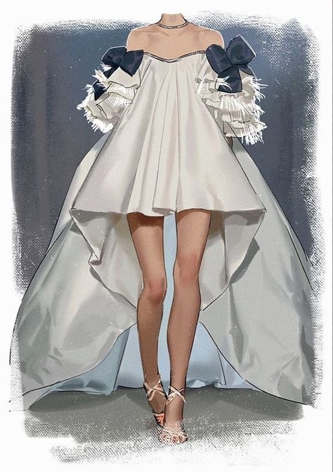 Design Sketches Fashion, Dresses Fashion Design, Sketches Fashion, Angel Dress, Fashion Design Drawings, Fashion Inspiration Design, Fashion Design Sketches, Mode Inspo, Fantasy Fashion