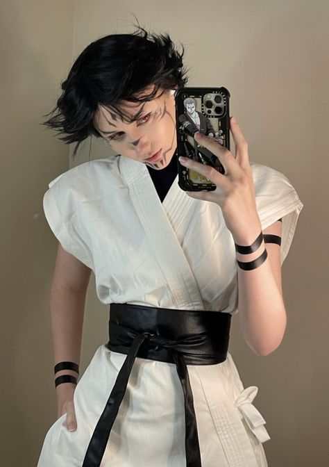 ryomen sukuna cosplay #jjk #cosplay meguna megumi sukuna cosplay jujutsu kaisen anime manga Jjk Sukuna Cosplay, Fem Sukuna Cosplay, Sukuna Female Cosplay, Choso Cosplay Fem, Sukuna Outfit, Sukuna Cosplay Female, Sukuna Megumi Manga, Sukuna Costume, Sukuna Real Form