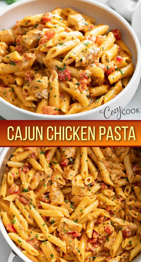 Easy Dinner Ideas Pasta, Pasta Recipes Spicy, Dinner Ideas Pasta, Cajun Pasta Recipes, Pasta Cajun, Cajun Chicken Pasta Recipes, Pasta Healthy, Recipes Spicy, Spicy Pasta