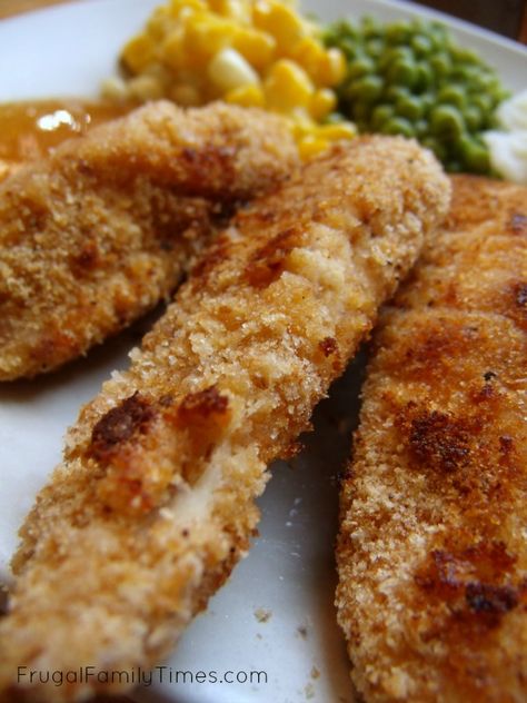 Easy, Kid-Approved, Chicken Finger Recipe | Frugal Family Times Make Ahead Chicken, Healthy Chicken Fingers, Chicken Finger, Chicken Finger Recipes, Kid Friendly Meals Easy, Creamy Chicken Pasta, One Pan Chicken, Frugal Family, 5 Ingredient Recipes