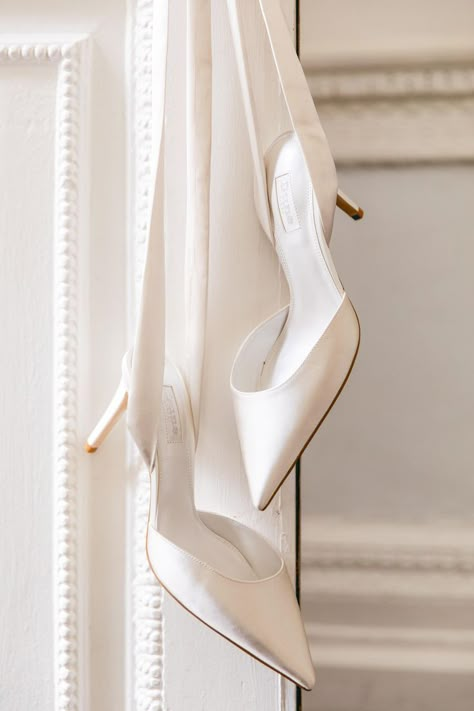 If The Shoe Fits... Shoes Marketing, Bridal Footwear, Bridal Pumps, Ivory Wedding Shoes, Satin Shoes, Shoes Photography, Wedding Shoes Heels, Dune London, Bride Shoes