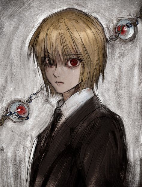 Hxh Kurapika, Kurapika Supremacy, Kurapika Kurta, Hxh Characters, Hunter Anime, Hunter Hunter, Art Tutorials Drawing, Red Eyes, Hunter X Hunter