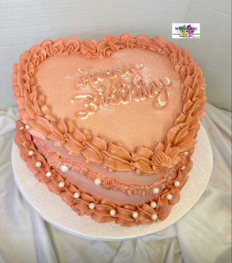 Heart cake Rose Gold Heart Cake, Gold Heart Shaped Cake, Gold Heart Cake, Heart Shaped Cake, Shaped Cake, Heart Shaped Cakes, Heart Cake, Rose Gold Heart, Birthday Photoshoot