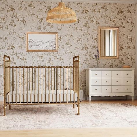 Color	Vintage Gold
Brand	NAMESAKE
Target Audience	unisex-baby
Product Dimensions	55.04"L x 29.61"W x 43.9"H
Special Feature	Convertible, Adjustable Gold Crib, Iron Crib, Metal Crib, Crib Nursery, Nursery Changing Table, Classic Nursery, Playroom Storage, Adjustable Mattress, Convertible Crib