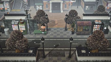 Citycore Acnh, Acnh City Core, Japanese Entrance, Japanese Neighborhood, Acnh Citycore, Acnh Japanese, Horizon City, Animal Crossing City, Animal Crossing Pc