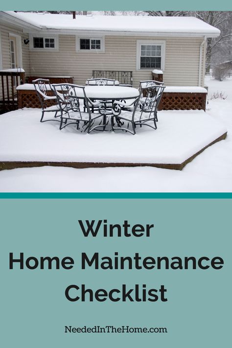 If you live in a climate where you will have snow in the winter, check out this winter home maintenance checklist for things to do. Winter Checklist For Home, Winter Home Maintenance Checklist, Winter Maintenance Checklist, Winter Home Maintenance, Winter Checklist, Home Safety Tips, Winter Tips, Home Maintenance Checklist, Maintenance Checklist