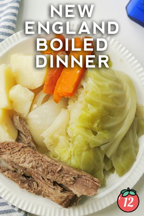 New England Boiled Dinner | 12 Tomatoes New England Dinner, New England Boiled Dinner, Boiled Dinner, 12 Tomatoes Recipes, Beef Steak Recipes, Horseradish Sauce, Vegetarian Entrees, Crockpot Recipes Beef, Small Head