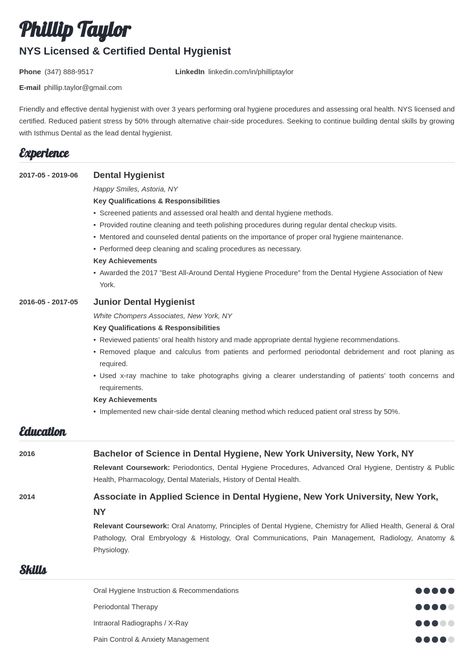 Dental Hygienist Resume Samples (Guide & 20+ Examples) #resumetemplate #resumedesign #resumeexamples #resumetips #resumeexamplesforjobs #resume #resumelayout #resumewriting #resumeformat #perfectresume #bestresume Dental Hygienist Resume, Write A Resume, Resume Layout, Job Resume Examples, Work Tips, Perfect Resume, Resume Sample, College Application, Resume Format