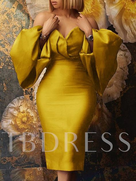 Plus Size Work Dresses, Cocktail Dress Elegant, Dress Party Night, Evening Dresses With Sleeves, Pencil Skirt Dress, Elegant Party Dresses, Party Kleidung, Midi Dress With Sleeves, Evening Party Dress