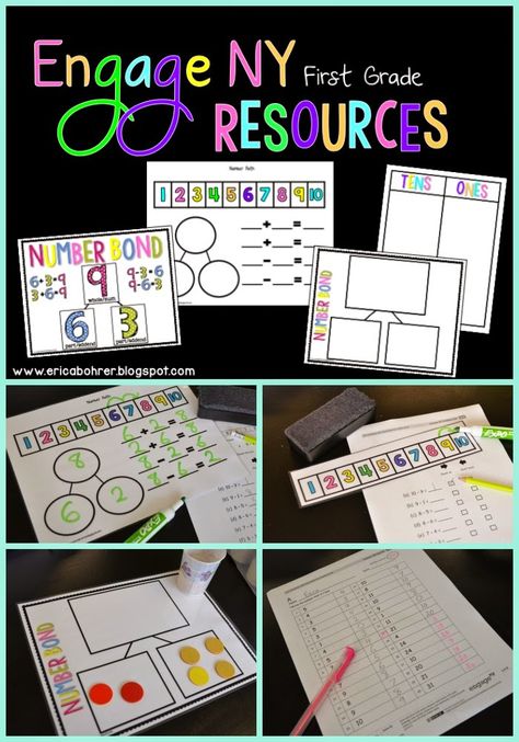 Engage NY First Grade Math Resources Engage Ny Math, Free Math Resources, Number Bond, Eureka Math, Math Intervention, First Grade Resources, Math Methods, Math Workshop, Mental Math