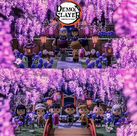 Demon Slayer Animal Crossing Design, Animal Crossing Demon Slayer, Anime Island, Animals Crossing, Acnh Ideas, Acnh Inspo, Animal Crossing Game, Island Design, My Hero Academia Episodes