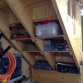 Shelving Under Stairs, Under Stairs Shelves, Under Stairs Storage Closet, Under Steps Storage, Storage Closet Ideas, Under Basement Stairs, Ideas Under Stairs, Stairs Shelves, Shelves Under Stairs