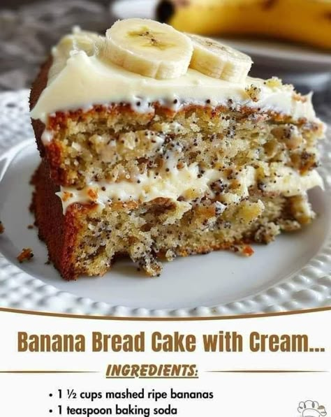 Banana Cake Icing, Banana Bread With Cream Cheese, Recipes Banana Bread, Bread With Cream Cheese, Cooking Bananas, Banana Bread Brownies, Banana Cakes, Banana Bread Cake, Classic Banana Bread