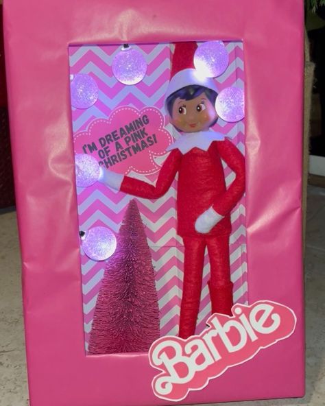 Barbie Elf On A Shelf, Elf On The Shelf Barbie, Duke Kaboom, Elf 2024, Barbie Christmas Tree, Bob Hairs, Elf Ideas Easy, Shirt Box, Awesome Elf On The Shelf Ideas