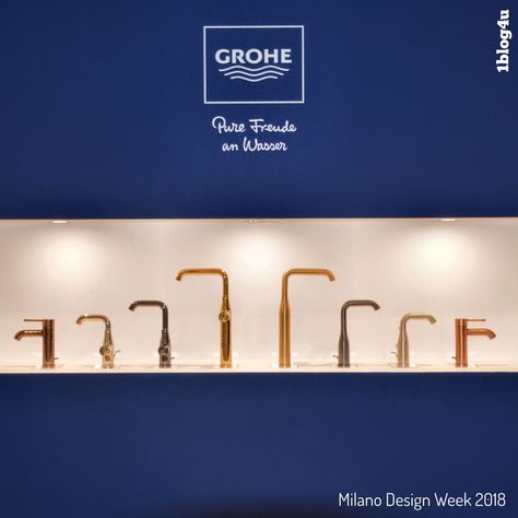 Grohe Showroom, Showroom Bathroom, Bathroom Sanitary, Showroom Display, Showroom Interior Design, Italian Architecture, Blogger Design, Design Week, Booth Design