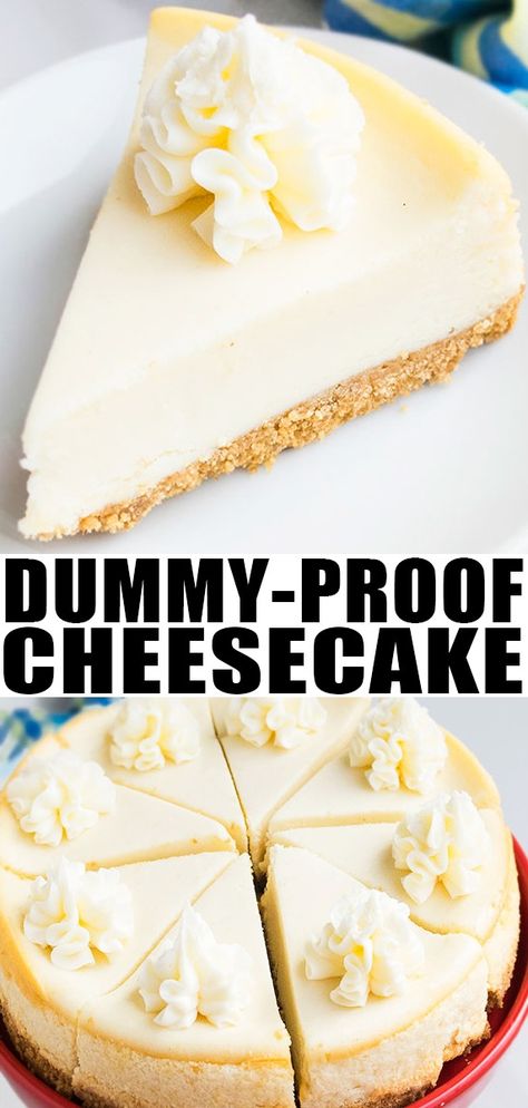 CLASSIC NEW YORK CHEESECAKE RECIPE- Best, quick, easy, original, homemade with simple ingredients. Composed of graham cracker crust, rich, creamy Philadelphia cheesecake mixture and sour cream frosting. Mo water bath required! No sinking, no splitting, no burning or browning. From CakeWhiz.com #cheesecake #cake #dessert #recipes #baking Cheesecake Recipe No Water Bath, Classic New York Cheesecake, New York Cheesecake Recipe, Cheesecake Recipes Easy Homemade, Cheesecake Mixture, Cheesecake Cupcakes Recipe, Cheesecake Recipes Philadelphia, Philadelphia Cheesecake, Sour Cream Frosting