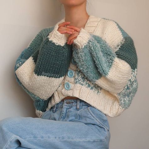 I Feel So Cool on Instagram: “cropped matcha mint latte cardigan ❤️ available for purchase on our etsy shop 💕 . . . . #patchworkcardigan #igknit #igknitters…” Crochet Cardigan Pattern Free, The Cardigans, Drop Shoulder Cardigan, Patchwork Cardigan, Crochet Cardigan Pattern, Cardigan Pattern, Oversized Cardigan, So Cool, Crochet Cardigan