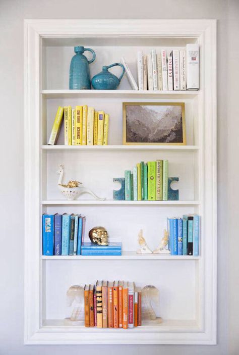 :) Surface Styling, Styling A Bookcase, Office Shelves, Unique Bookshelves, Lots Of Books, Bookshelf Organization, Bookcase Styling, Bookshelf Styling, Bookshelf Design