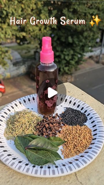 Chetana Yogiraj Jadhav 🧿 on Instagram: "💯 Effective Homemade Hair Growth Serum ✨️   100% effective hair growth serum ✨️ 1 Tbsp cloves  1 Tbsp kalonji  1 Tbsp Fenugreek seeds  2 Tbsp Rosemary  7 - 8 curry leaves  Add 1 glass of water. Boil 5 - 7 minutes.  Then completely cool down. Strain it.store in spray bottle. 🔥Apply overnight before washing your hair. 🔥Must use 3- 4 times a week for visible results.  [ Hair growth serum,  hair growth,  Homemade hair growth serum,  Hair care , hair regrowth ]   #hairgrowth #hairgrowthserum #haircaretips #haircare #homemade #regrowthhairserum #hairgrowthtips #serum #world_of_chetana #explore #reeloftheday #newreel #homemadeserum" Rosemary Serum For Hair Growth, Hair Growth Water Spray, Best Hair Serum For Hair Growth, Kalonji Seeds For Hair Growth, Fenugreek Water For Hair Growth, Homemade Oil For Hair Growth, Hair Serum Diy, Hair Smoothening At Home, Hair Spray For Hair Growth