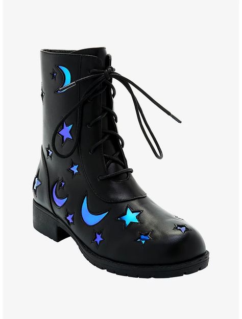 Celestial Magic, Magic Cat, Leather Combat Boots, Life Map, Star And Moon, Moon Star, Guys And Girls, Dr. Martens Boots, Stars And Moon