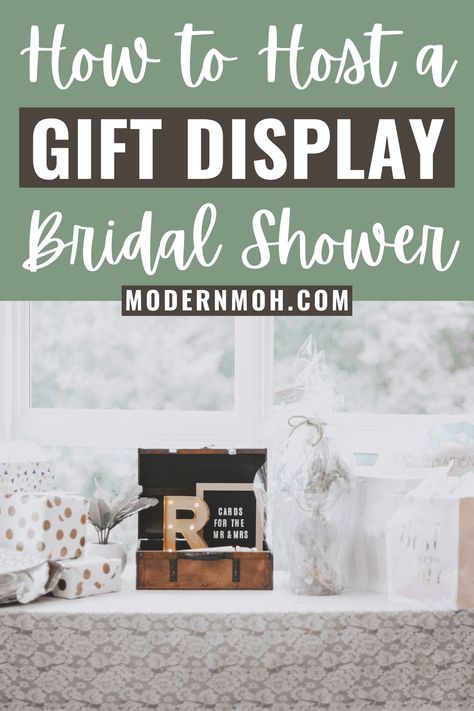 Bridal Shower Gift Table Ideas, Bridal Shower Poems, Bridal Shower Display, Bridal Shower Modern, Bridal Shower Themes, Bridal Shower Presents, Shower Modern, Shower Tips, Couples Bridal Shower