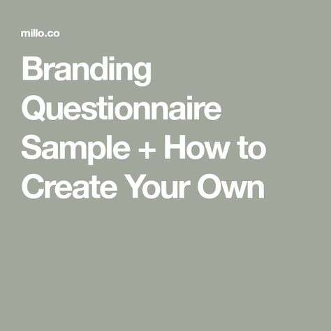 Branding Questionnaire Sample + How to Create Your Own Branding Questionnaire For Clients, Graphic Design Client Questionnaire, Graphic Design Questionnaire, Design Questionnaire Template, Brand Questionnaire, Questionnaire Sample, Branding Questionnaire, Questionnaire Design, Graphic Design Clients