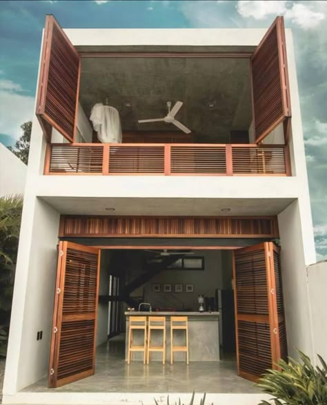 Tropical House Design, Rest House, Tropical House, Beach House Design, Villa Design, Tiny House Design, Small House Design, House Inspo, Container House