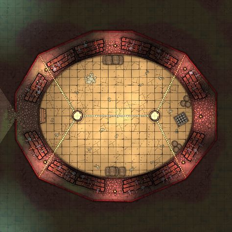 Circus Battlemap, Dnd Carnival Map, Dnd Circus Map, Dnd Carnival, Dnd Circus, Fantasy Circus, Grid Rpg, Cartographers Guild, Dnd World Map