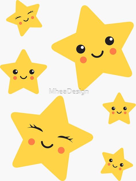 Kawaii Stars, Kindergarten Drawing, Flashcards For Kids, Ramadan Crafts, Cute Stars, Twinkle Twinkle Little Star, Space Theme, Star Stickers, Preschool Art