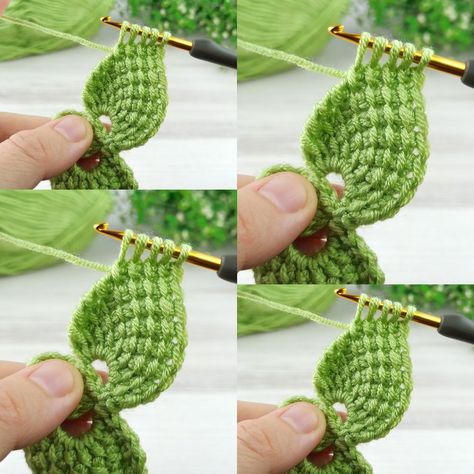 Wow! You will love the autumn leaves! Let's watch how to make a very easy crocheted leaf patterned flower #crochet #knitting | Wow! You will love the autumn leaves! Let's watch how to make a very easy crocheted leaf patterned flower #crochet #knitting | By Aslı ile sanatsal tasarımlar | Facebook Crochet Cocoon, Crochet Leaf Patterns, Easy Crochet Hat, Easy Crochet Baby Blanket, Flower Model, Easy Crochet Baby, Crochet Leaves, Flower Crochet, Crochet Blog