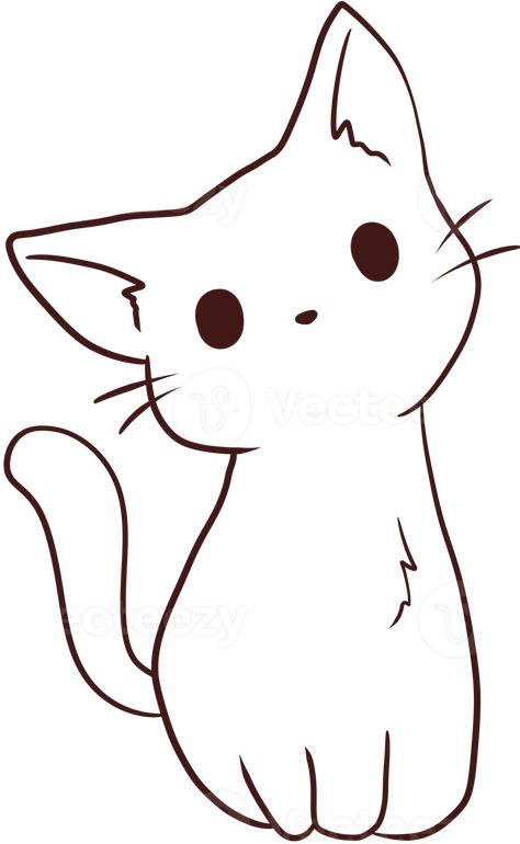 cat cartoon animal doodle kawaii anime coloring page cute illustration clip art character Doodle Kawaii, Cartoon Cat Drawing, Simple Cat Drawing, Kawaii Cat Drawing, Illustration Clip Art, Doodle Characters, Cute Cat Drawing, Animal Doodles, Cat Cartoon