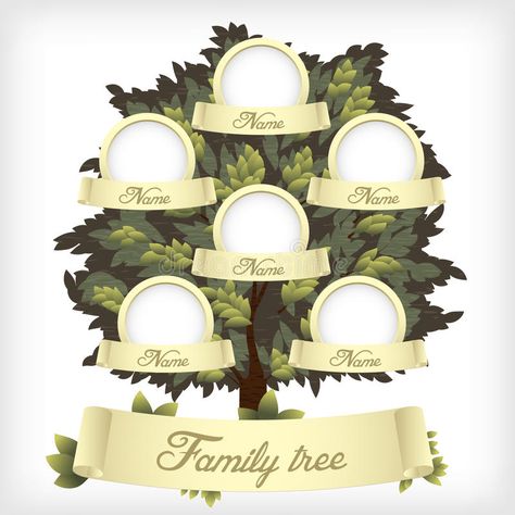 Family tree royalty free illustration Family Tree Background, Tree Vector Illustration, Make A Family Tree, Tree Template, Family Vector, Family Tree Template, Tree Vector, Tree Templates, Rainbow Painting