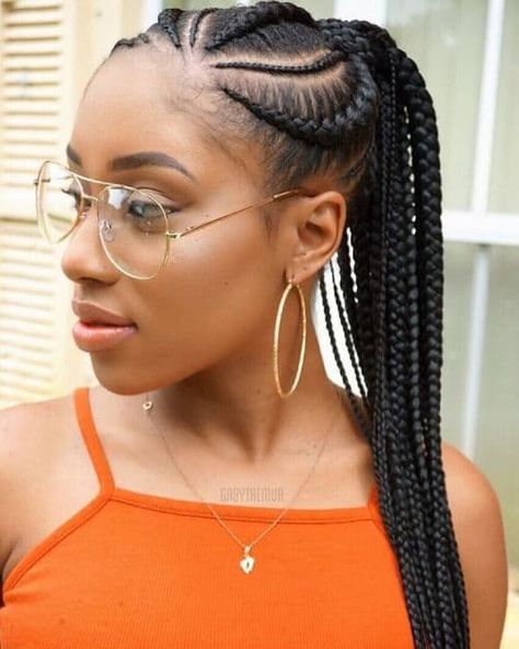 Ghana Braids Hairstyles, Casual Updo, Cornrow Ponytail, African American Braids, African Hair Braiding Styles, Types Of Braids, Braided Ponytail Hairstyles, Cool Braid Hairstyles, Cornrows Braids