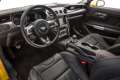 2016 Ford Mustang GT First Test Review - Motor Trend 2016 Camaro Ss, 2016 Mustang Gt, 2016 Mustang, 2016 Ford Mustang, Mustang Interior, Inside Car, Car Console, Ford Mustang Car, Pimped Out Cars