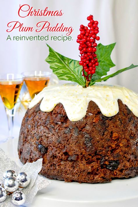 Christmas Plum Pudding. Bringing back a traditional favourite. A real old fashioned British favourite, with no suet and modern day tweaks to make it perfectly.#christmas #christmasbaking… More Gluten Free Christmas Pudding, Plum Pudding Recipe, Christmas Pudding Recipes, Figgy Pudding, Rock Recipes, Recipe Gluten Free, Australia Food, Gluten Free Christmas, Plum Pudding