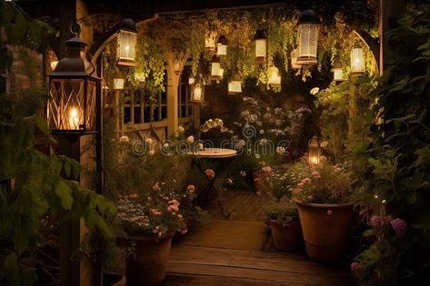 Pergola with hanging baskets and lanterns for a warm, inviting atmosphere stock photography Pergola Hanging Baskets, California House, Vector Technology, California Homes, Hanging Lanterns, Hanging Baskets, Stock Photography, Terrace, Lanterns