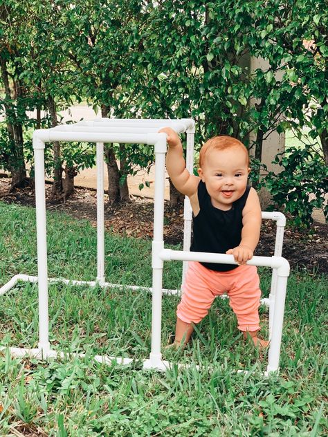 How to Build a PVC Jungle Gym For Your Baby Pvc Puppy Play Gym, Diy Baby Gym, Baby Wise, Gym Bar, Baby Play Gym, Pvc Pipes, Jungle Gym, Play Gym, Puppy Play