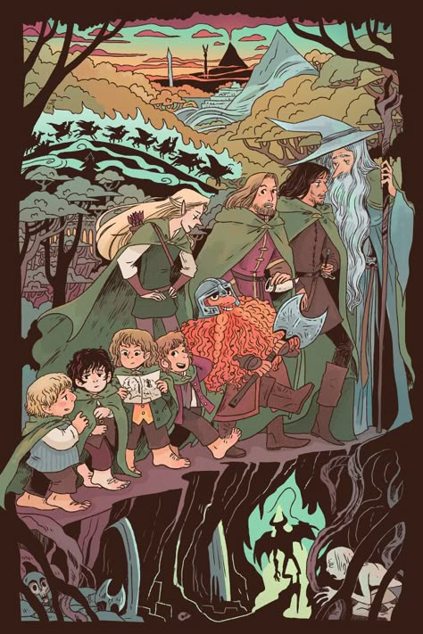 The Hobbit Art, Lotr Fanart, Taking The Hobbits To Isengard, Lord Of The Rings Art, Middle Earth Art, Hobbit Art, Storybook Art, Tolkien Art, Lotr Art