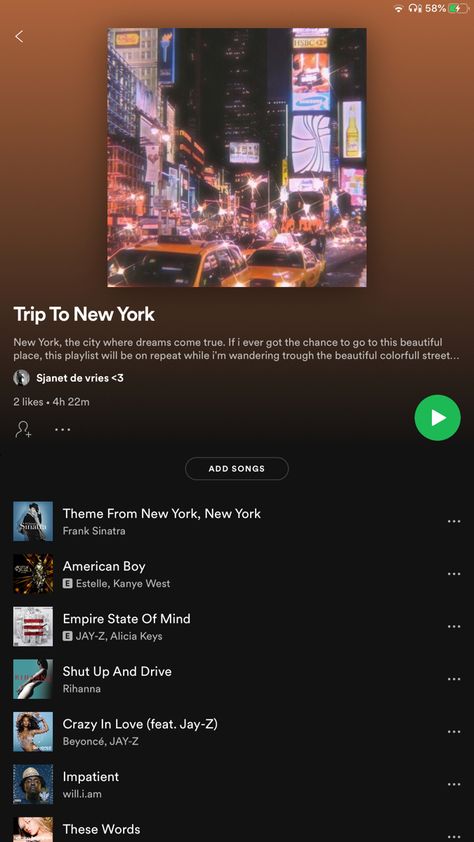 Nyc Playlist, New York Playlist, Spotify Username, Playlist Songs, New York Vibes, Playlist Names, Playlist Names Ideas, City Of Dreams, Playlist Ideas