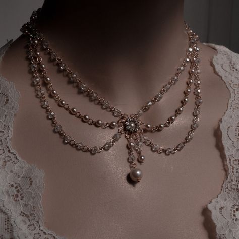 Bridgerton Jewelry Aesthetic, Bridgerton Jewellery, Victorian Era Jewelry, Bridgerton Jewelry, Shoulder Chain Jewelry, Elegant Choker, Diy Armband, Fairy Jewelry, Statement Choker