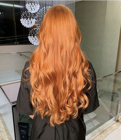 Long Orange Hair Aesthetic, Long Ginger Hair Aesthetic, Shades Of Orange Hair, Light Ginger Hair Strawberry Blonde, Ginger Long Hair, Orange Ginger Hair, Long Auburn Hair, Pretty Red Hair, Natural Red Hair