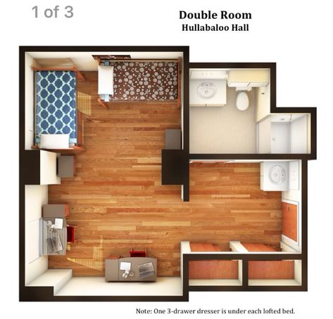 Texas A&M Hullabaloo Dorm. #tamu #collegestation Vinyl Wood Planks, Dorm Design, Bathroom Dimensions, Dorm Inspiration, Double Window, Hallway Flooring, Dorm Room Designs, Texas A M University, Single Mattress