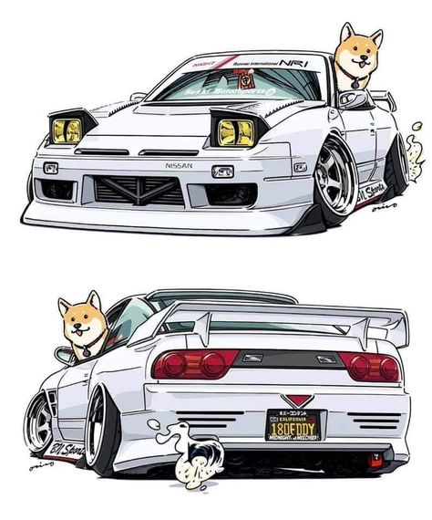 240sx Tattoo, Nissan 180sx Drawing, Japanese Car Drawing, Tokyo Drift Drawing, 180sx Drawing, 240sx Drawing, Brz Drawing, Jdm Car Drawings, Jdm Sketch