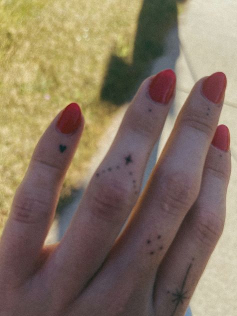 666 Stick And Poke, Stick And Poke Tattoo Example, Tiny Stick And Poke Hand Tattoos, Simple Hand Stick And Poke, Dot Stick And Poke Tattoo, Mini Tattoos Stick And Poke, Stick Amd Poke Idea, Small Matching Stick And Poke, Simple Stick N Poke Ideas