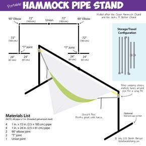 Diy Hammock Stand, Portable Hammock Stand, Hammock Stand Diy, Hammock Chair Stand, Backyard Hammock, Diy Hammock, Hammock Stands, Portable Hammock, Hammock Stand