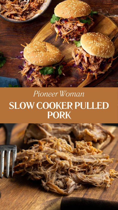 Pioneer Woman Slow Cooker Pulled Pork Slow Cooker Meals Pork, Ree Drummond Pulled Pork, Pioneer Woman Pork Shoulder Recipes, Pulled Pork Shoulder Recipes, Pioneer Woman Pulled Pork Slow Cooker, Southern Pulled Pork Slow Cooker, Maple Pulled Pork Slow Cooker, Pork Shoulder Roast Crock Pot Slow Cooker Apple Cider, Pulled Pork Pioneer Woman