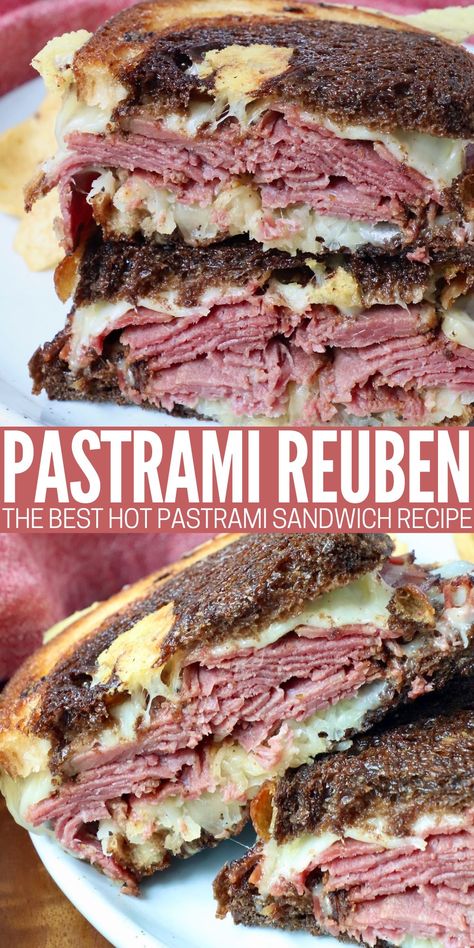 Hot Pastrami Sandwich, Pastrami Sandwich Recipe, Homemade Pastrami, Pastrami Recipe, Reuben Recipe, Reuben Sandwich Recipe, Smoked Recipes, Specialty Sandwiches, Pastrami Sandwich