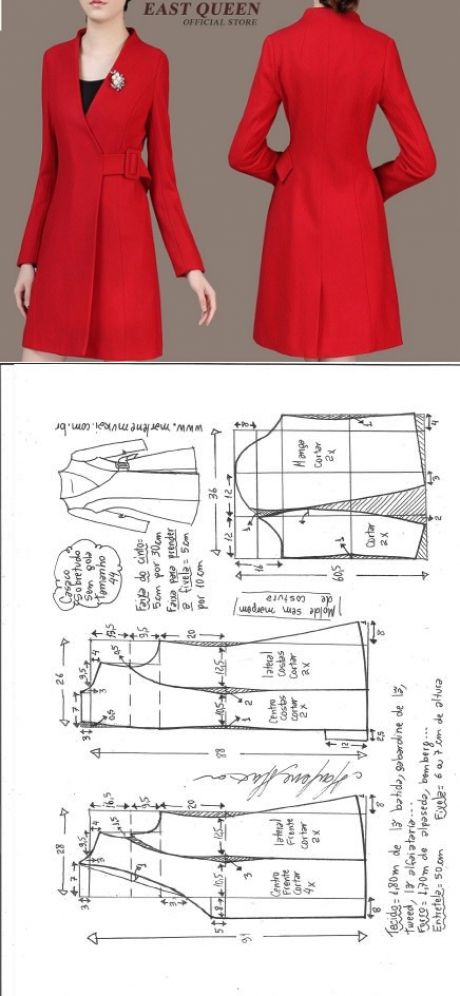 Sewing Coat, T Shirt Sewing Pattern, Blazer Pattern, Sewing Blouses, Girls Dress Sewing Patterns, Sewing Clothes Women, Fashion Design Patterns, Jacket Pattern Sewing, Garment Pattern