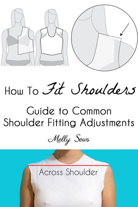 Shoulder Fitting Adjustments When Sewing - Melly Sews Sewing Alterations, Diy Vetement, Beginner Sewing Projects Easy, Leftover Fabric, Pattern Drafting, Sewing Projects For Beginners, Sewing Skills, Love Sewing, Sewing For Beginners