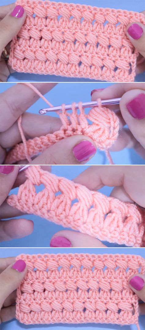 How To Crochet The Bead Stitch Crochet Dreams, Locker Hooking, Bead Stitch, Crochet Stitches Diagram, Crochet Stitches Guide, Crochet Stitches For Blankets, Crochet Stitches Free, Easy Crochet Stitches, Stitch Tutorial